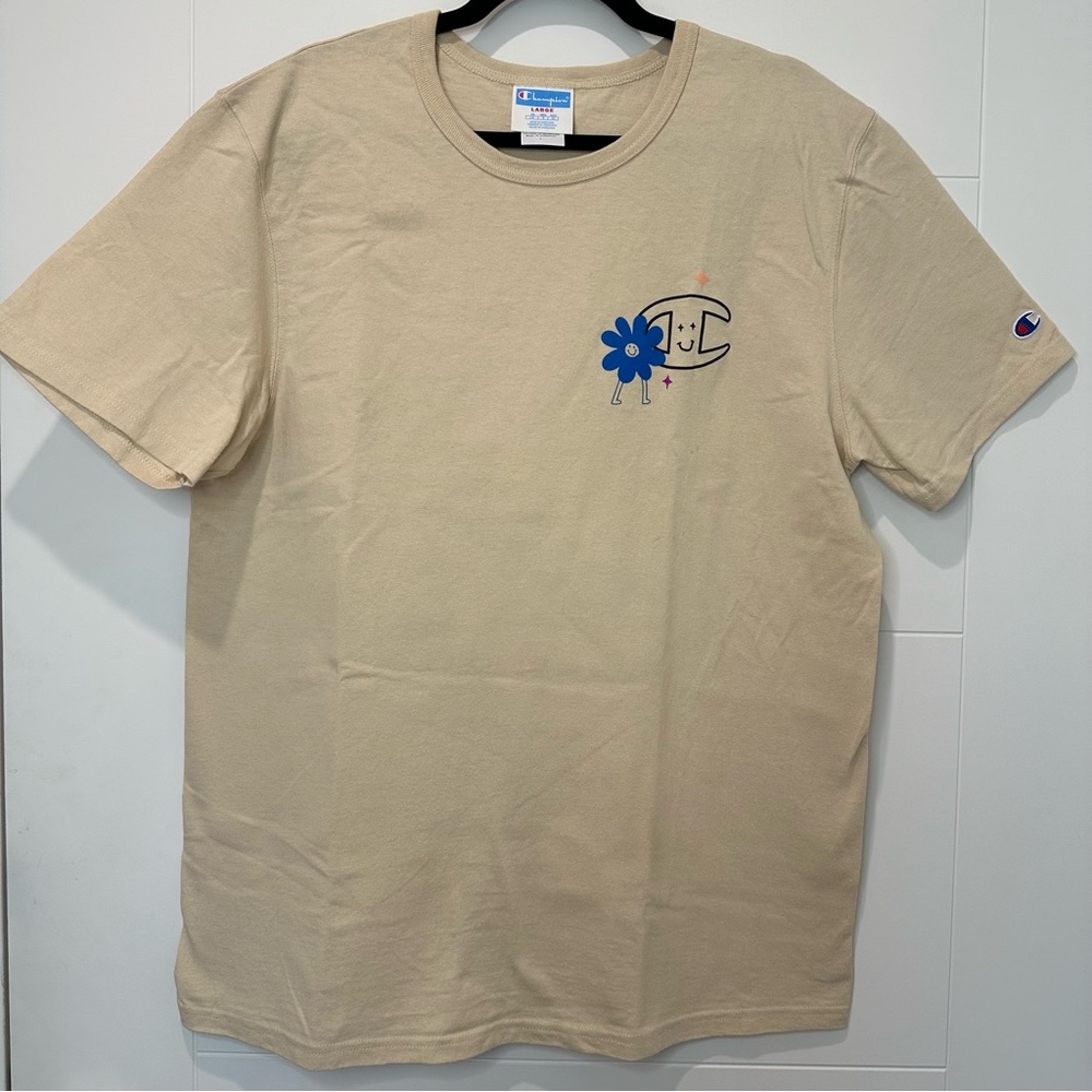 Champion Tan Tee Shirt with Graphic size L